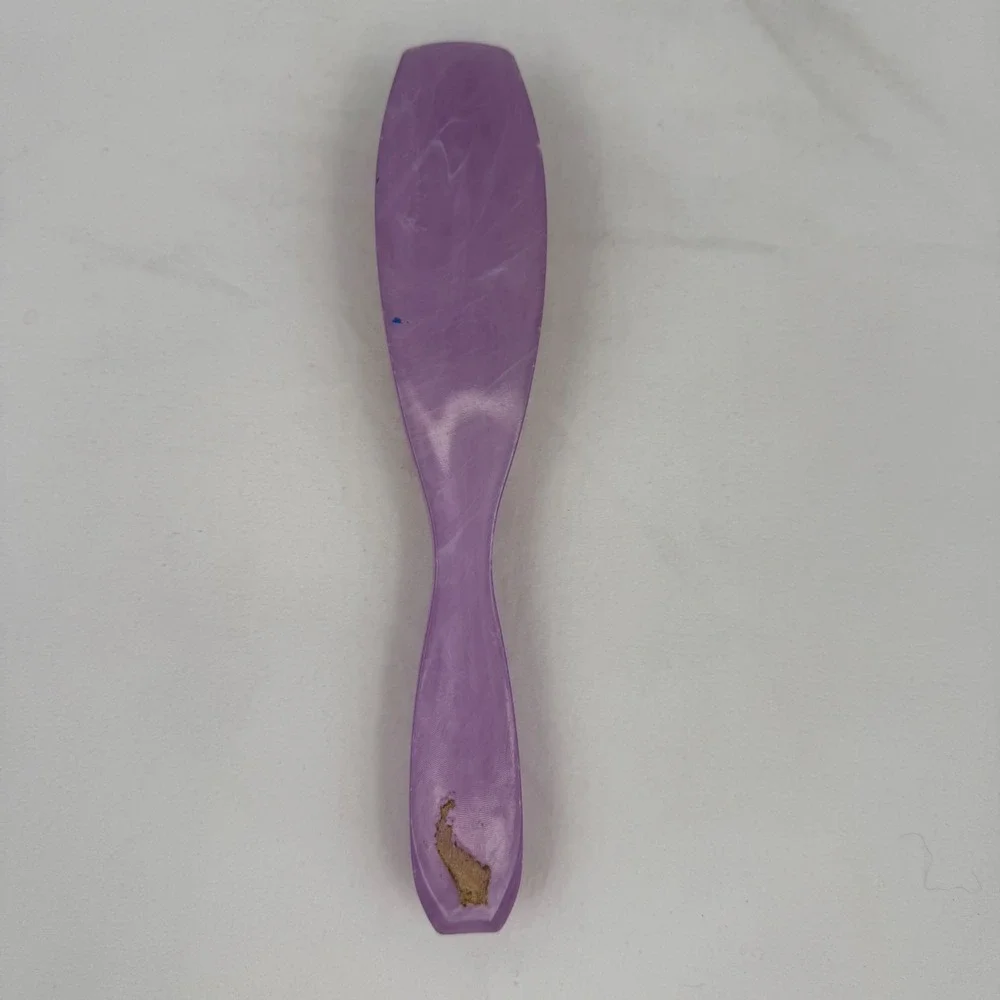 Genuine Vintage STANDARD Nylon Hair Brush Purple Marbled Pearlescent Mid Century